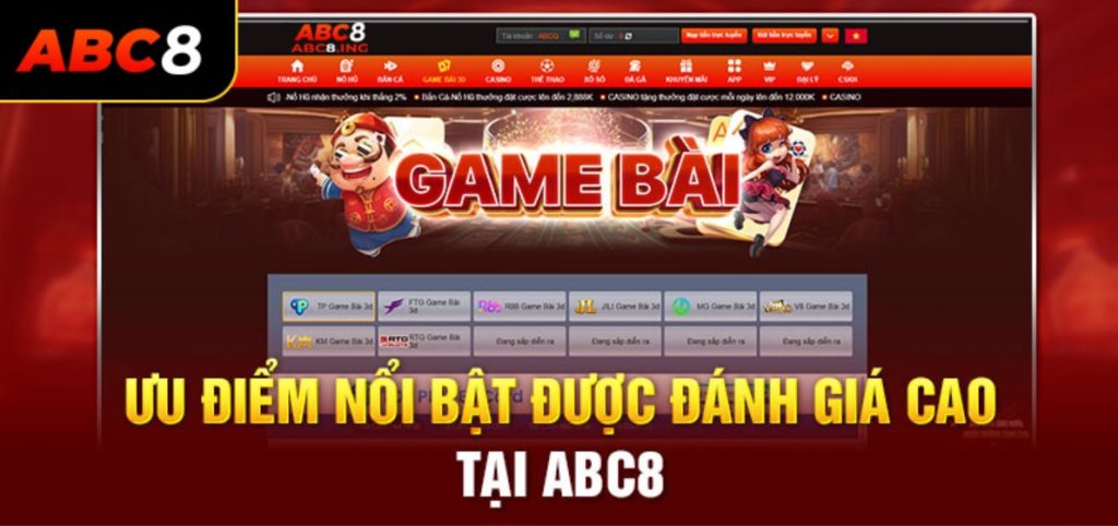 Các thể loại game casino hấp dẫn nhất có tại ABC8